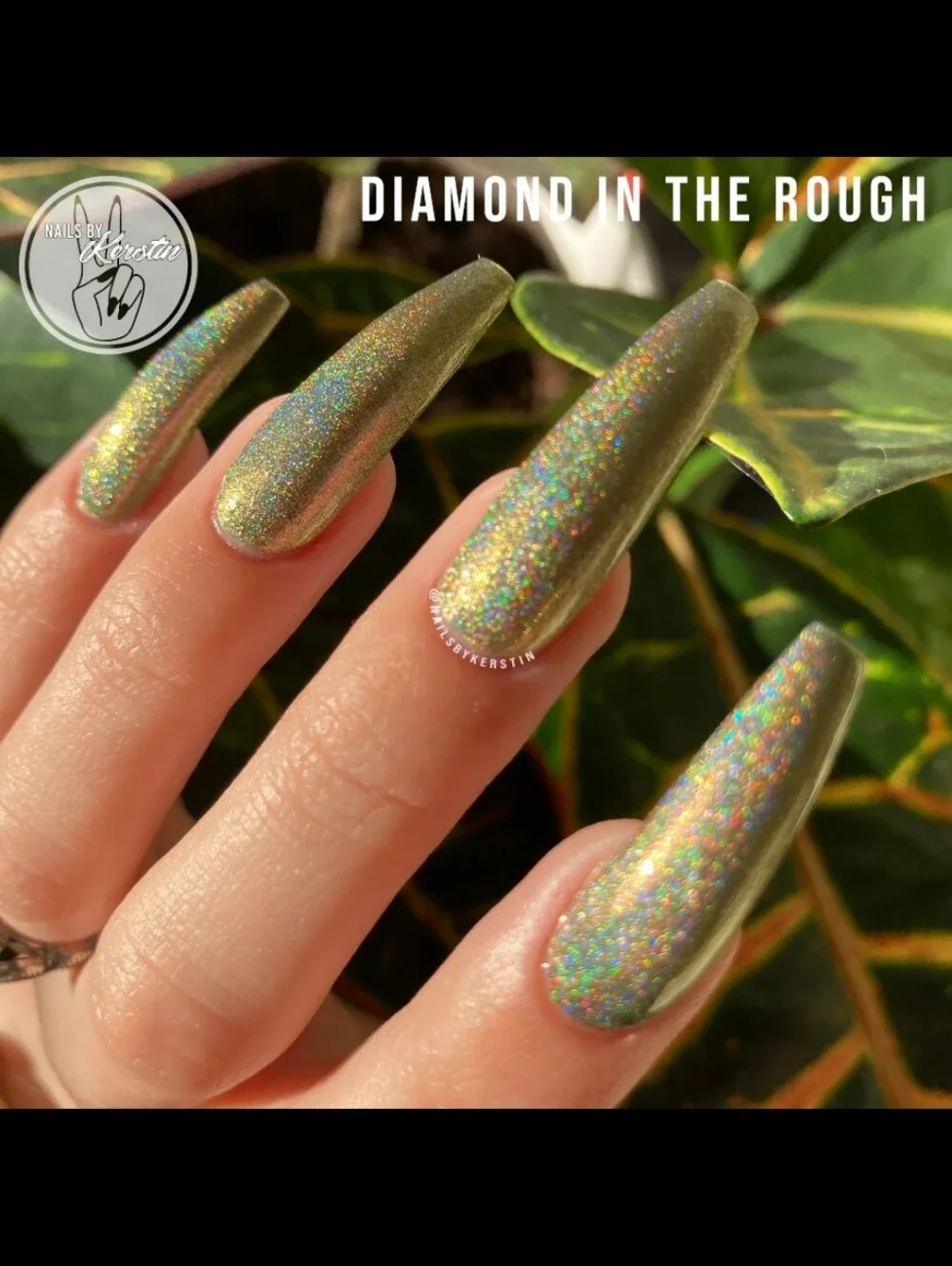 Color Club 🌈 Diamond In The Rough ✨️ Linear Holographic Olive Polish